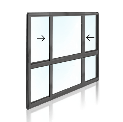 Sliding Window + Lowlite  XOX 1800 H x 2650 W