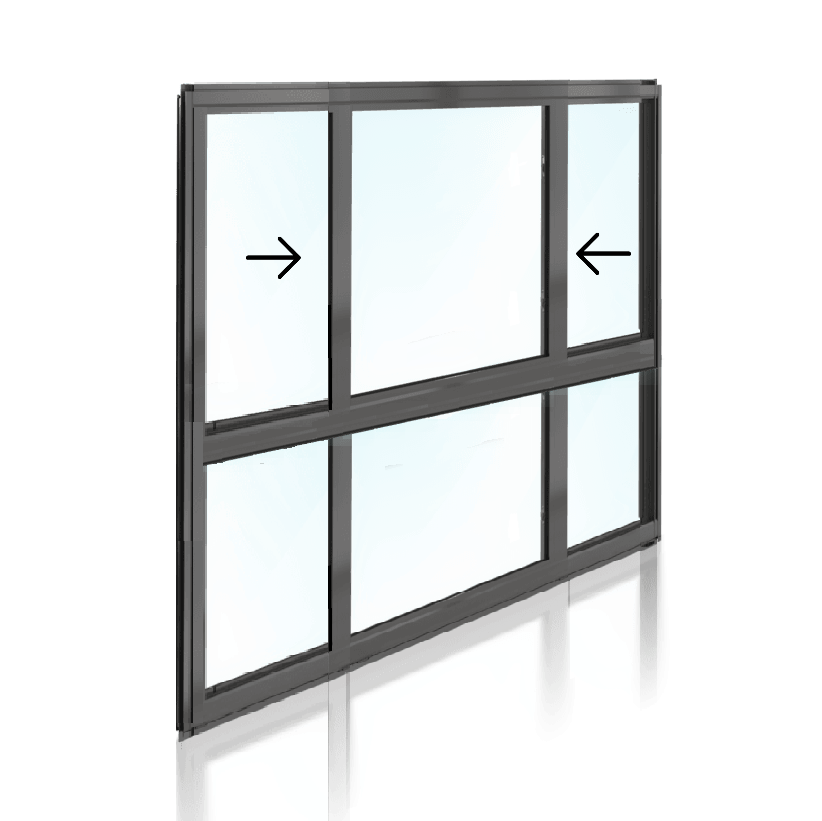 Sliding Window + Lowlite  XOX 1800 H x 2410 W