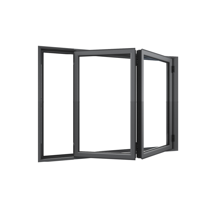 Bifold Window 2-STACKING RIGHT (OPEN OUT) 1500 H x 1450 W