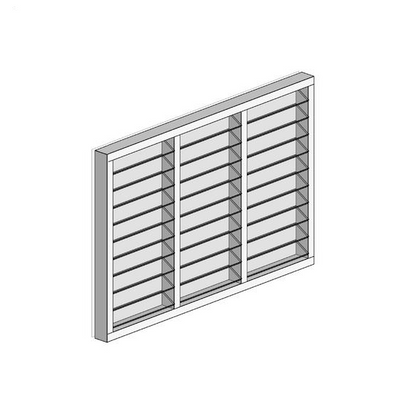 Louvre Window (3Bay) 1200 H x 2710 W