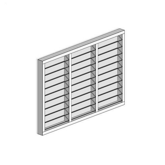 Louvre Window (3Bay) 1200 H x 2710 W
