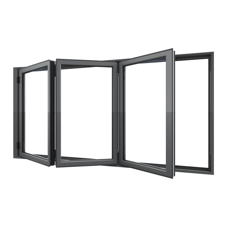 Bifold Window 3-STACKING LEFT (OPEN OUT) 1200 H x 2150 W