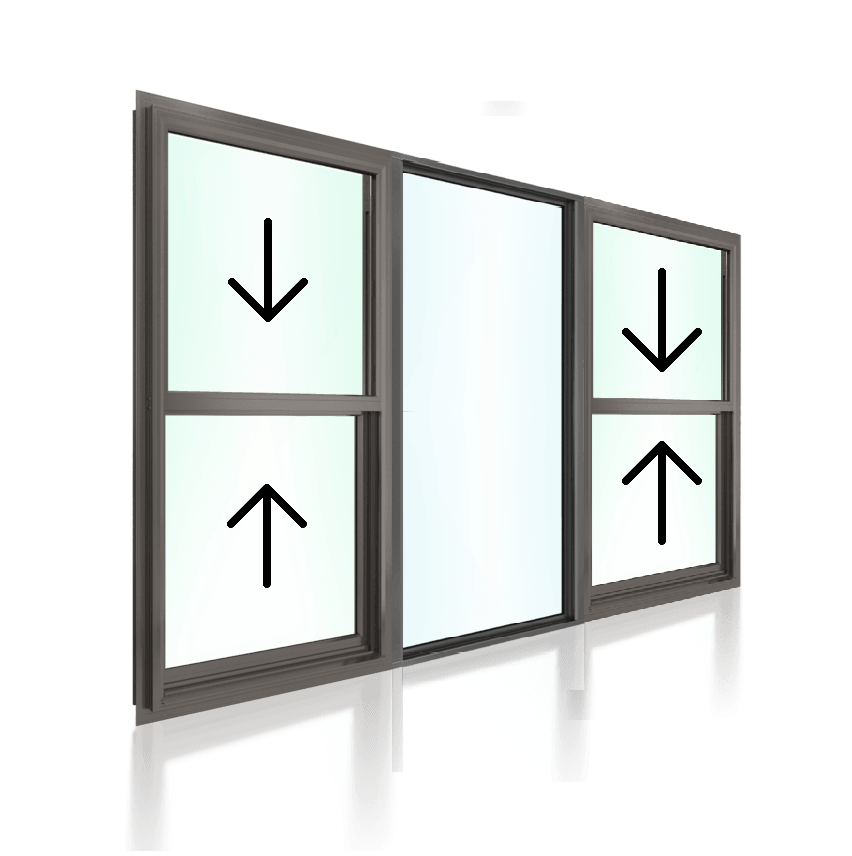Double Hung Window XOX 1029 H x 2650 W