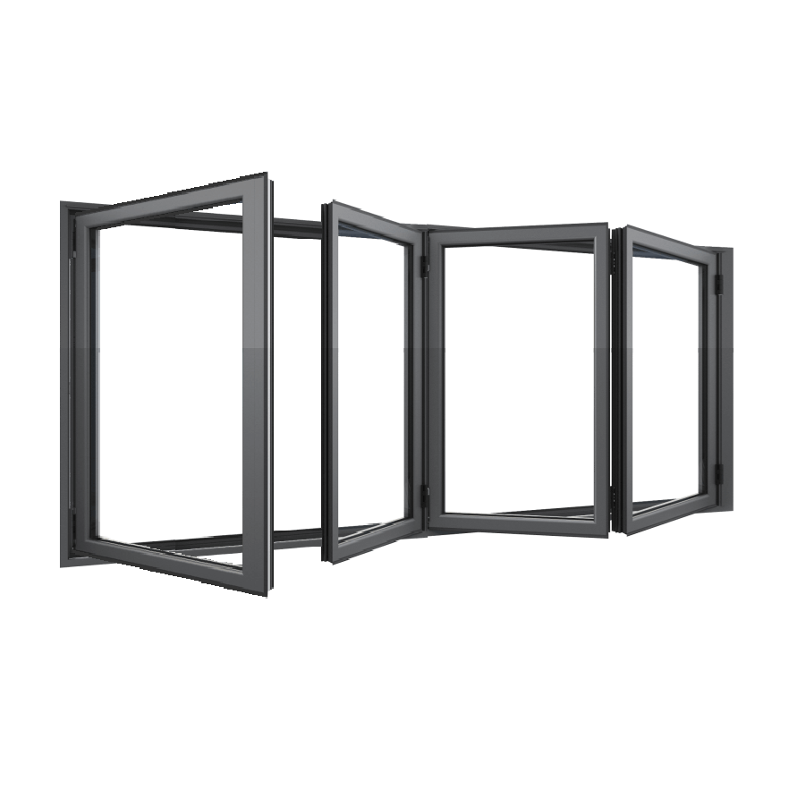 Bifold Window 1-STACKING LEFT / 3 RIGHT (OPEN OUT) 1500 H x 2150 W