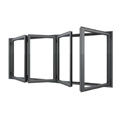 Bifold Window 3-STACKING LEFT / 1 RIGHT (OPEN OUT) 1500 H x 2150 W
