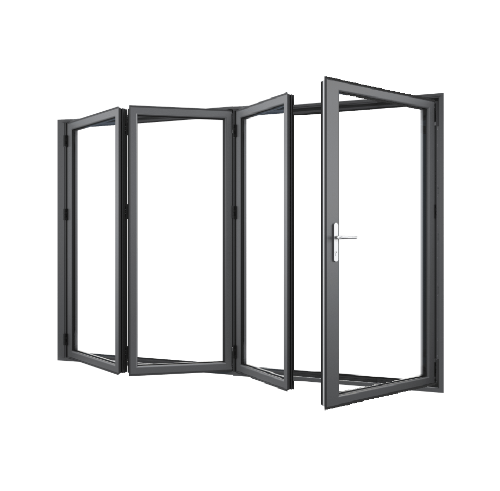 Bifold Doors 1-STACKING RIGHT / 3-LEFT (OPEN OUT) 2100 H x 2900 W