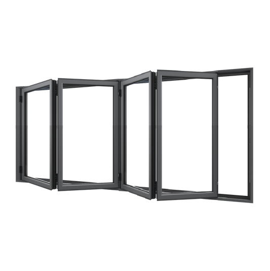 Bifold Window 4-STACKING LEFT (OPEN OUT) 1500 H x 2900 W