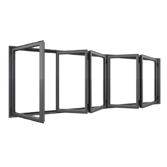 Bifold Window 1-STACKING LEFT / 4 RIGHT (OPEN OUT) 1500 H x 3600 W