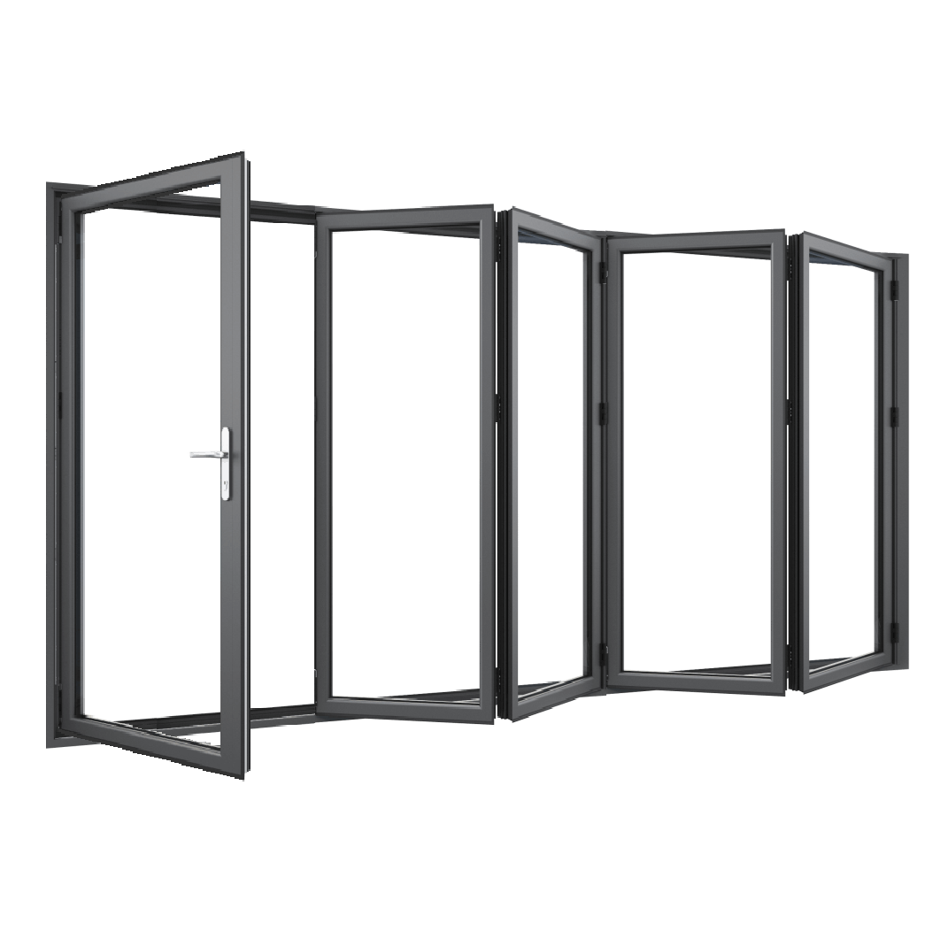 Bifold Doors 4-STACKING RIGHT / 1-LEFT (OPEN OUT) 2400 H x 3600 W