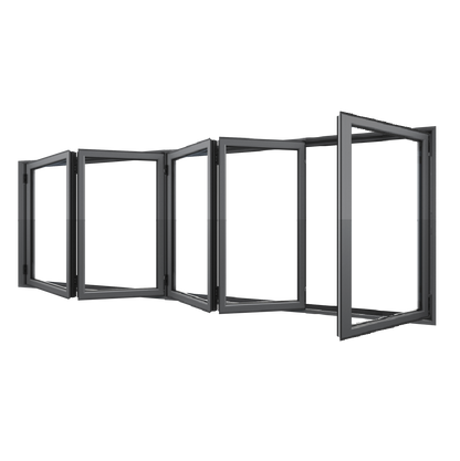 Bifold Window 4-STACKING LEFT / 1 RIGHT (OPEN OUT) 1200 H x 3600 W