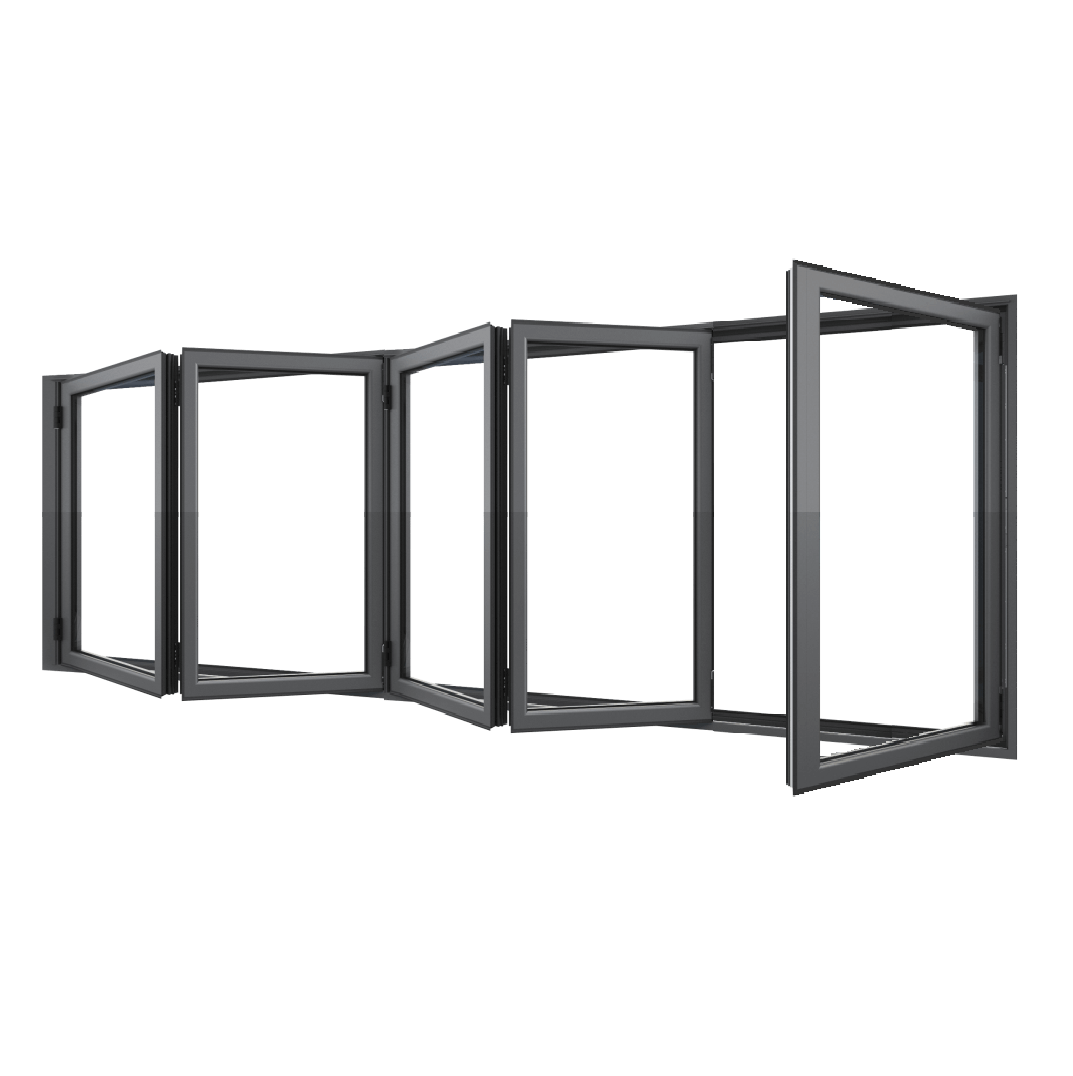 Bifold Window 4-STACKING LEFT / 1 RIGHT (OPEN OUT) 1000 H x 3600 W
