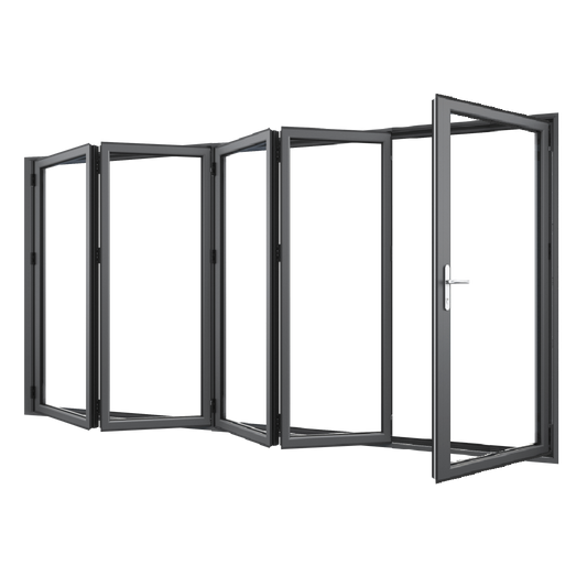 Bifold Doors 1-STACKING RIGHT / 4-LEFT (OPEN OUT) 2400 H x 4510 W