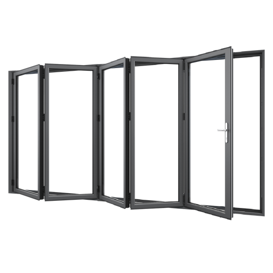 Bifold Doors 5-STACKING LEFT (OPEN OUT) 2400 H x 3600 W