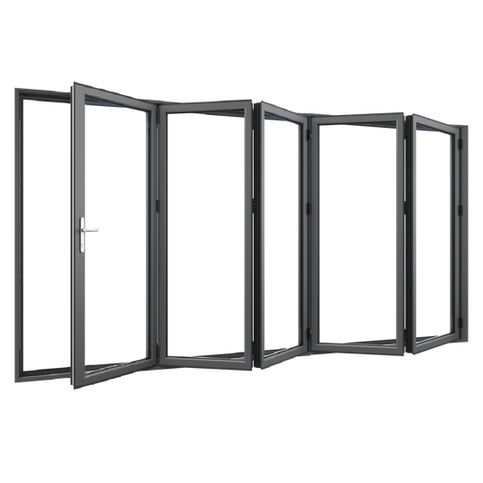 Bifold Doors 5-STACKING RIGHT (OPEN OUT) 2400 H x 3600 W