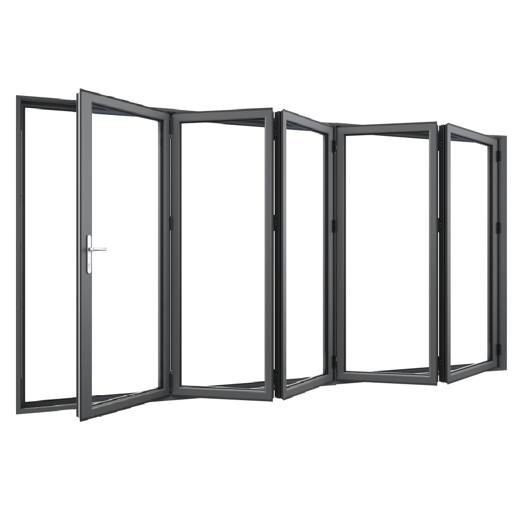 Bifold Doors 5-STACKING RIGHT (OPEN OUT) 2400 H x 4510 W
