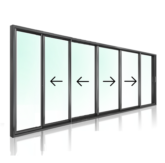 Stacking Door OXXXXO 2100 H x 6120 W