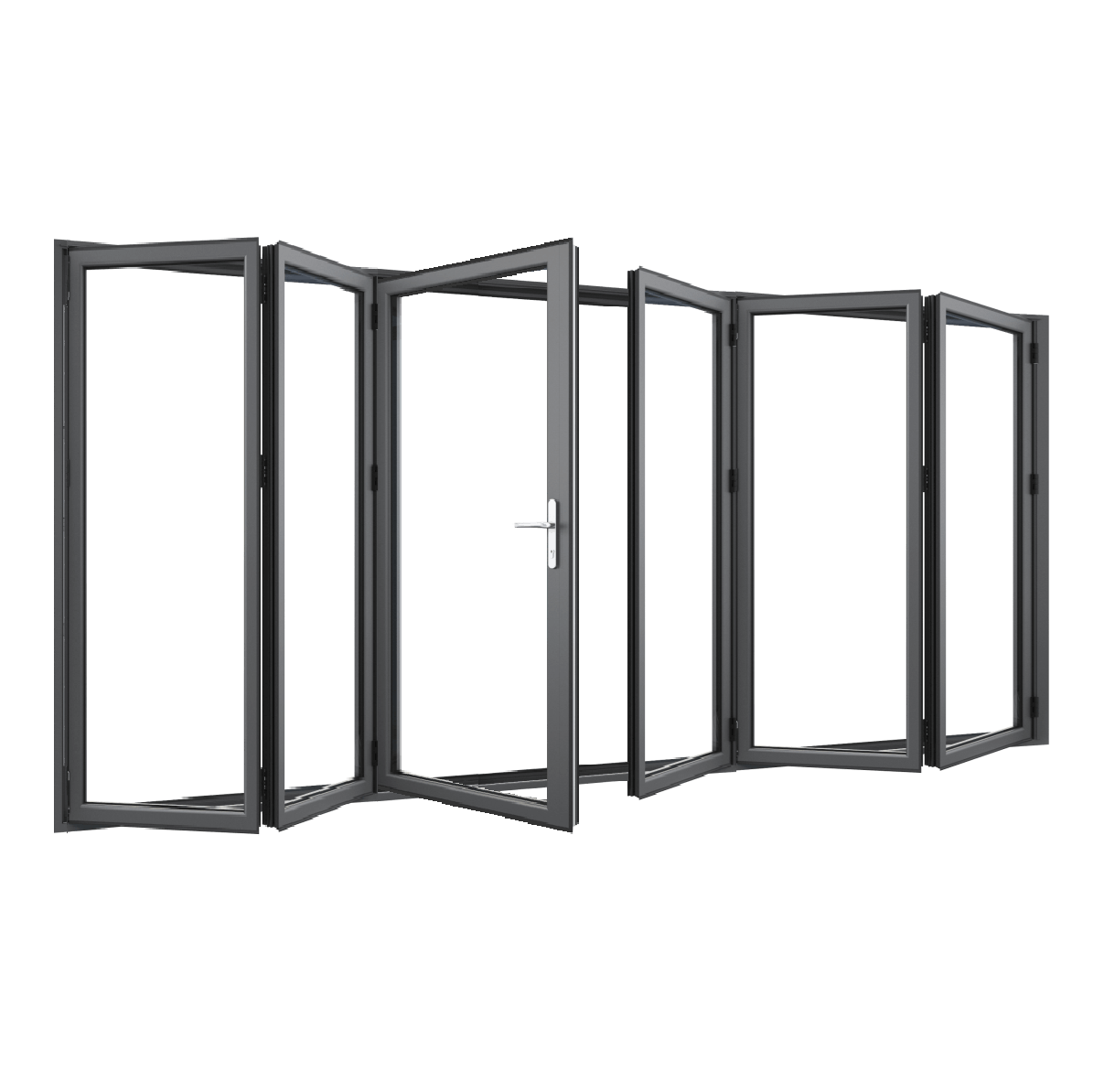Bifold Doors 3-STACKING RIGHT / 3-LEFT (OPEN OUT) 2400 H x 5410 W