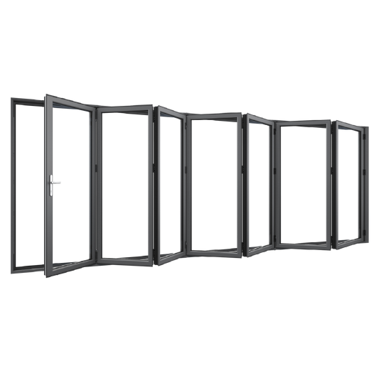 Bifold Doors 7-STACKING RIGHT (OPEN OUT) 2400 H x 6350 W